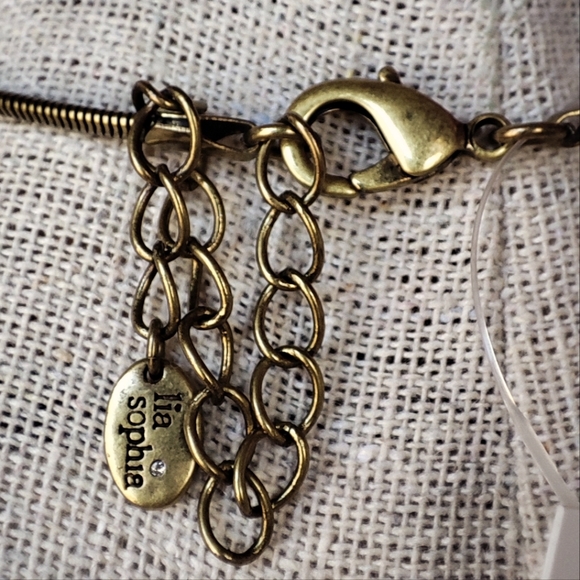 Lia Sophia Outlet Signed Oil Slick Oxidized Brass Necklace NWT - Picture 12 of 12